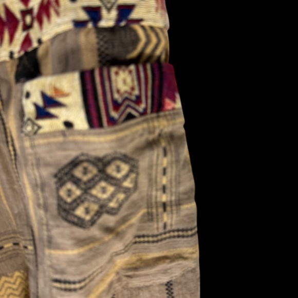 AMB Collection Woven Cotton Aztec Print Drawstring Waist Harem Pants Sz S/M - Picture 6 of 10